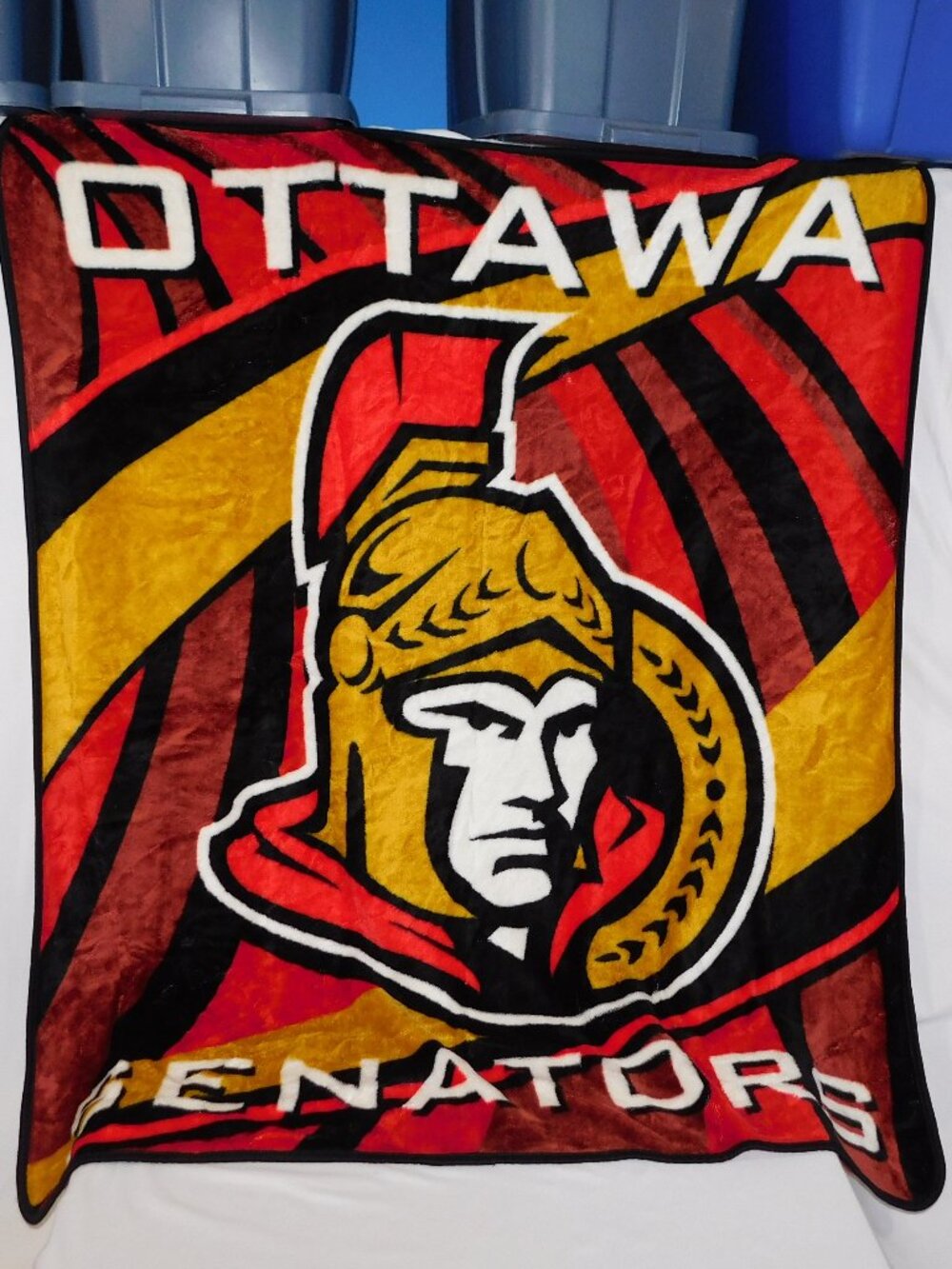 Ottawa Senators Plush fleece throw Blanket NHL Hockey 52" x 60